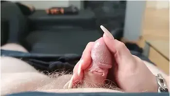 Handjob With Hot Long Nails And Oil *his Cumshot Was So Intense That He Sprayed Himself In The Face videos