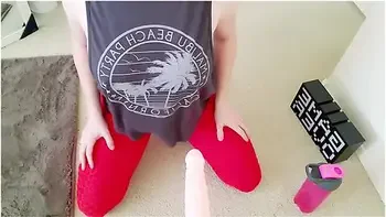 Joi From Personal Trainer With Puffy Pussy Lips Goes Into A Hot Downward Doggy Pose! videos