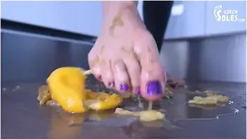 Crushing Fruits Under Her Sexy Bare Feet, Pov (food Crushing, Pov Trample, Bare Feet, Pov Feet) videos