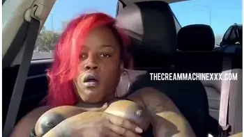 The Cream Machine In Getting Slutty In The Car While Strangers Drive By! - Macaroni Pussy & Sexy Faces videos