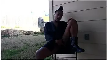 Sweetbutttasty Smoking And Fingering Herself In The Backyard!!!!! videos