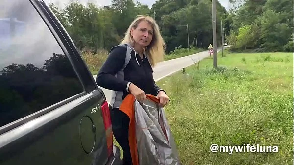 Luna Green goes in search of chestnuts and finds a nice big cock for her ass videos