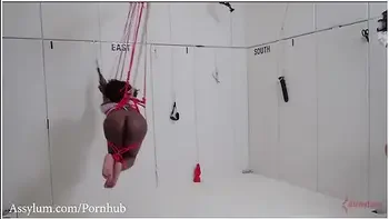 Beautiful Black Submissive Gagged, Tied Up, Ass Whipped, And Turned Into An Anal Compass Needle With Noemie Bilas videos
