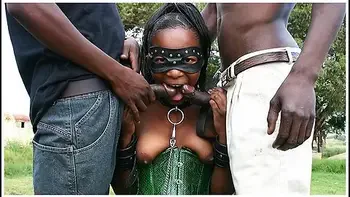 Wild African Outdoor Threesome Orgy videos