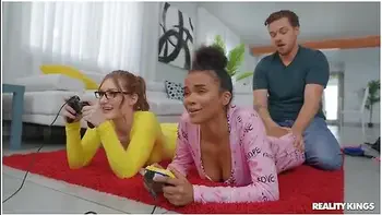 Slumber Party 3some Ft. Easy-to-pick Onesie Pyjamas videos