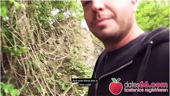 In Public: Blonde Milf Fucks Random Guy On Stairs videos