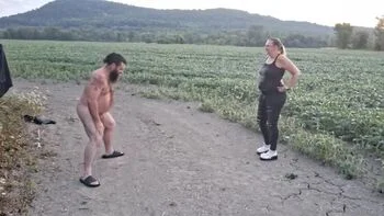 Amateur Femdom Ballbusting Outdoor - Miss JJ Chose Slave CBT & Cumshot videos