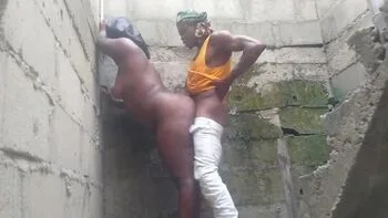 Switcock Fucks Horny Neighbor in Unfinished Building - Outdoor Doggy Style with Huge Tits videos