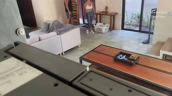 Nanny Cam Catches Hot Babysitter Giving Blowjob in Kitchen - Real Amateur Caught Naked videos