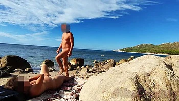 French Amateur Wife Miss Creamy Fucks Big Cock on Nude Beach - Public Sex & Cum in Mouth videos