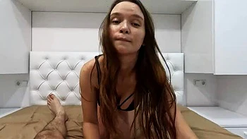 Stepbrother Gets Blowjob From Stepsister After Catching Her With No Panties - Airaccoon Deep Throat Amateur POV videos