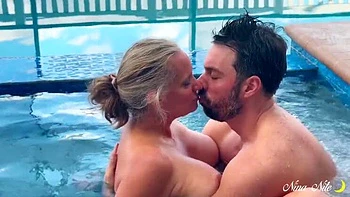 Milf Nina Nite Hot Tub Blowjob & Underwater Sex Creampie videos