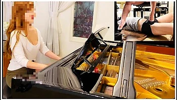 Playing The Piano And Teasing The M-man With Heels In A Rear Seated Position videos