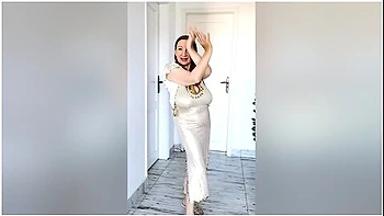 Oriental Splendor: Busty Granny Mariaold Golden Dress Dance Extravaganza videos