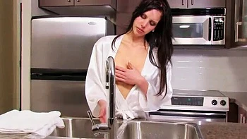 Horny Angelina Tyler Fingering Her Wet Pussy on Kitchen Counter Until Intense Orgasm videos