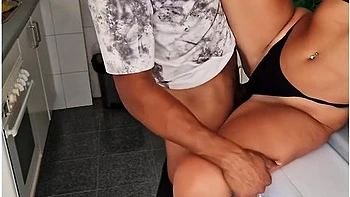 I Come Home Dressed In Leggings From The Gym And My Stepdad Gets Really Horny Fucking In The Kitchen videos