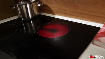 Tanned Brunette Christy Ley Fucks Hard in Kitchen with Big Tits and Deep Throat Blowjob videos