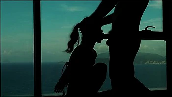 Artistic Silhouette - Tied Up Asian Teen Sucking Dick With An Ocean View - Baebi Hel videos