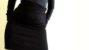 Secretary No Panties Skirt Teasing Fingering Pussy Close Up videos