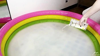 Lactating MILF Hucow Fills Pool With Breast Milk - Grey Desire Solo videos