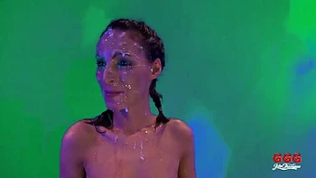 John Thompson Oral Gangbang with German MILF Heidi Van Horny - Blowbang Bukkake & Deep Throat Cum videos