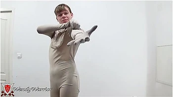 Putting On A Leotard Over A Padlocked Zentai videos