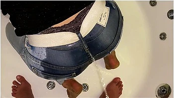 Blowjob And Cum On My Ass Then Clean By He Pee On My Ass In Jeans Full Video On videos