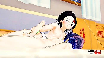 Demon Slayer Hentai - Tanjiro Handjob To Inosuke With Car Toon videos