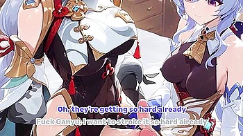 Hentai Joi - Ganyu & Shenhe Found Out A New Spell! (futanari, , Cei, Femdom, Edging) videos