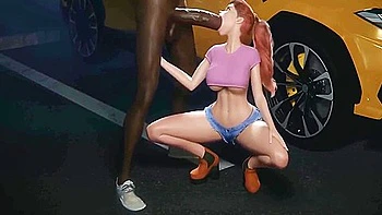 Interracial Sex: Busty Teens 18+ Gets Fucked By Big Black Cocks - Car Toon videos