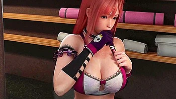 Dead Or Alive Honoka Training With Car Toon videos