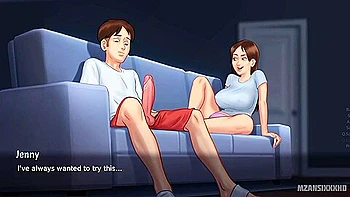 Jenny Gives Her Boyfriend A Foot Job Live On A Cam Show (summertime Saga Gameplay) - Car Toon videos