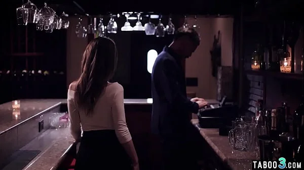 Aggressive skinny teen waitress Jill Kassidy seduces unsuspecting married boss videos