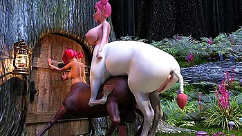 Fantastic Sentaur Girls With Horse Futa-cocks Fuck In The Woods videos
