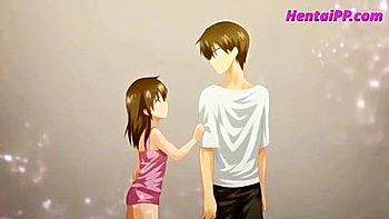 He touches her breasts, rubs his penis against her, and thrusts in and cums inside her. videos