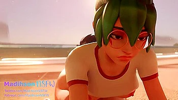 Madihsonnsfw - Widowmaker Toys With Kiriko On The Beach videos