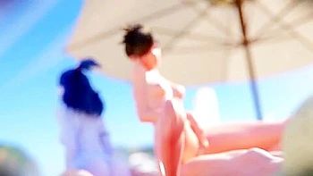 Threesome On Beach videos