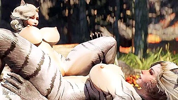 Two Catgirl Fake twin Step sisters Fucked By Two Werewolves 1 videos