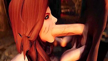 Red Haired Beautiful Baby Warrior And Sex By The Fireplace With A Dragonborn Nord 1 videos