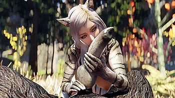 Huge Werewolf Fucks This Cute Catgirl With His Big Cock 2 videos