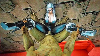 Black Sat Plays With Super Mutant Big Dick videos