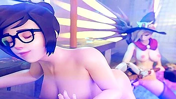 Mercy Destroing Mei Holes With Super Dildo 3000 videos