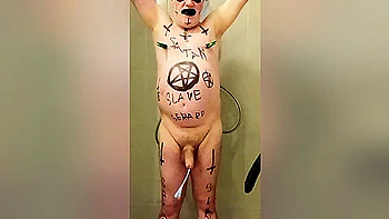 Satan slave takes a perverted piss enema session part 4 videos