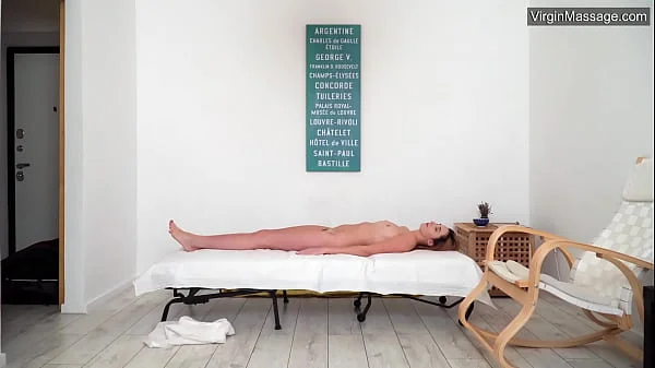 Blonde hairy babe Dora Matrasova massaged videos