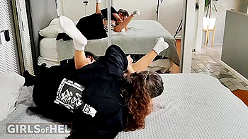 Stepdad Handcuffs Me And Plays With My Tiny Pussy videos