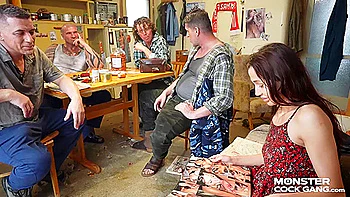 MONSTER COCK GANG: Petite Stepdaughter Shared with Mates (E02) videos