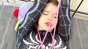 Skinlovers - A Spider-bound Girl Was Fucked And Brought To Squirt videos