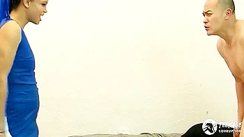 Gorgeous Teen 18+ Cheerleader Tries Busting Balls For The First Time! videos