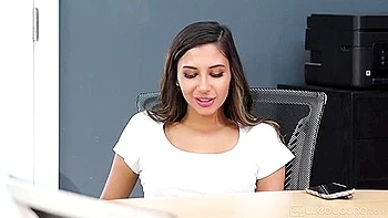 Lesbian Gianna Dior And Hazel Grace Scissor Wildly In Empty Conference Room videos