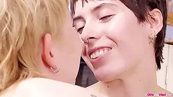 Real Lesbians Eat Each Others Pussies In The Kitchen videos